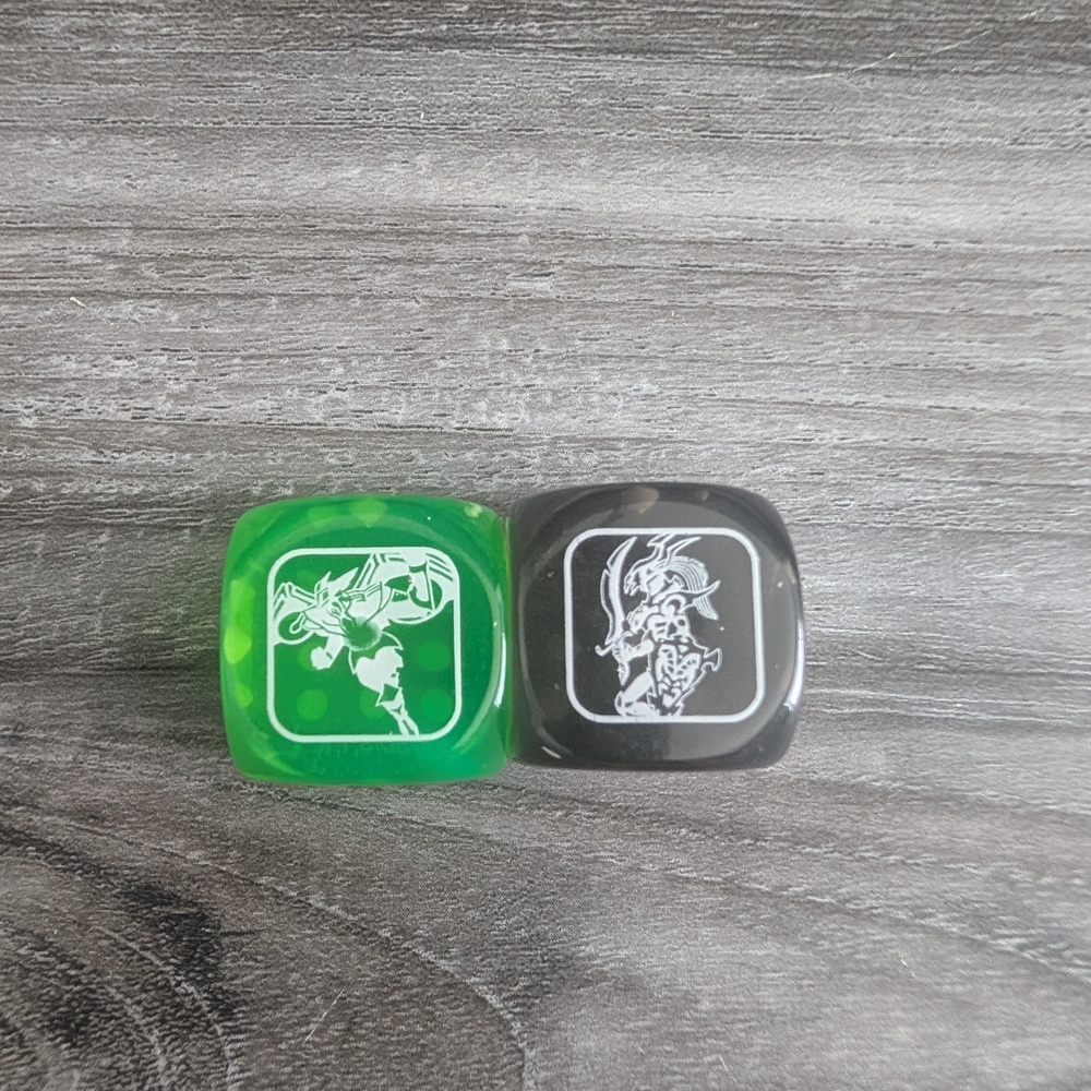 Action Figure Dice Set - Green and Black
